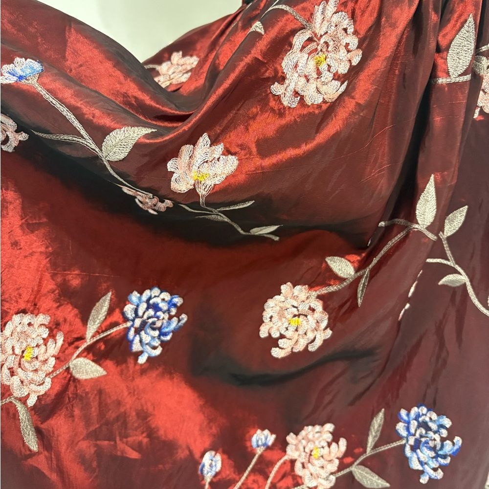 Ad:hoc le Collezioni Embroidered Flower Velvet Halter Dress - Picture 3 of 6